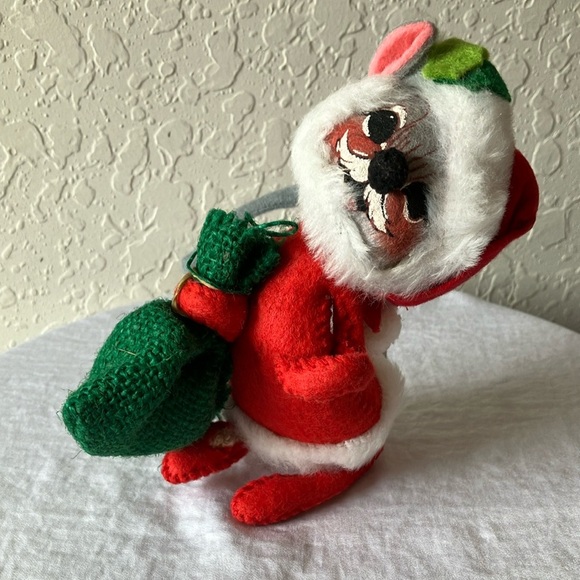 Annalee Mobilitee: 1965 Red & White Santa Mouse- tear - Picture 1 of 15
